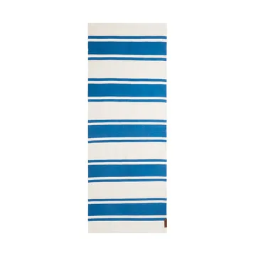 Organic Striped Cotton gångmatta 70x130 cm - Blue-white - Lexington