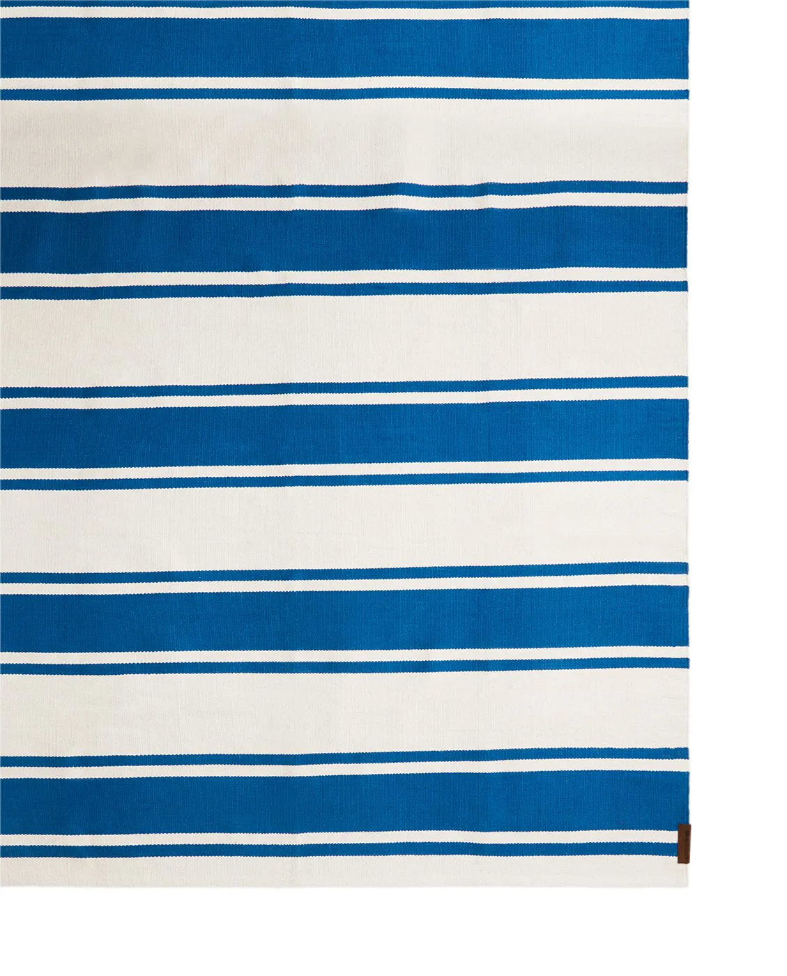 Organic Striped Cotton gångmatta 70x130 cm, Blue-white Lexington