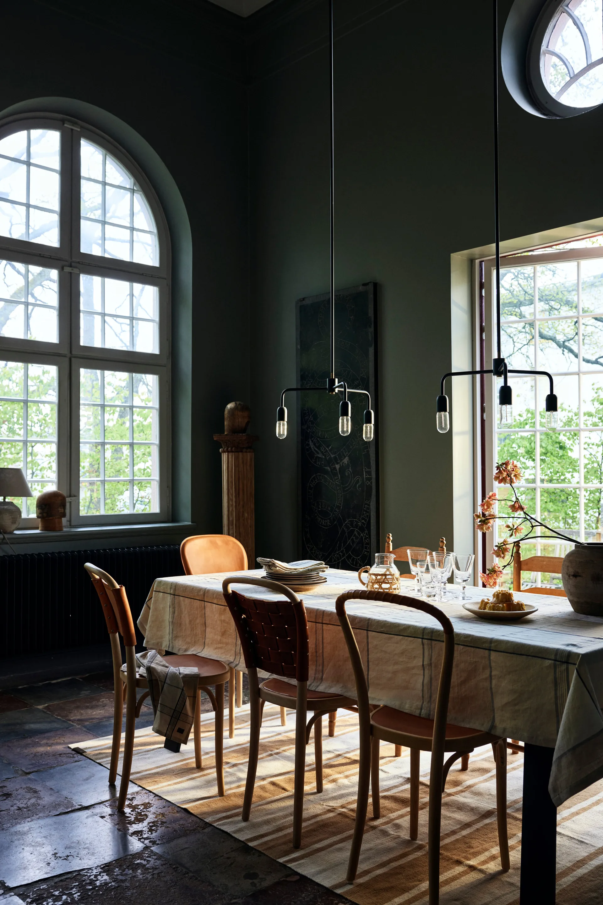 Organic Striped Cotton matta 170x240 cm, Beige-white Lexington