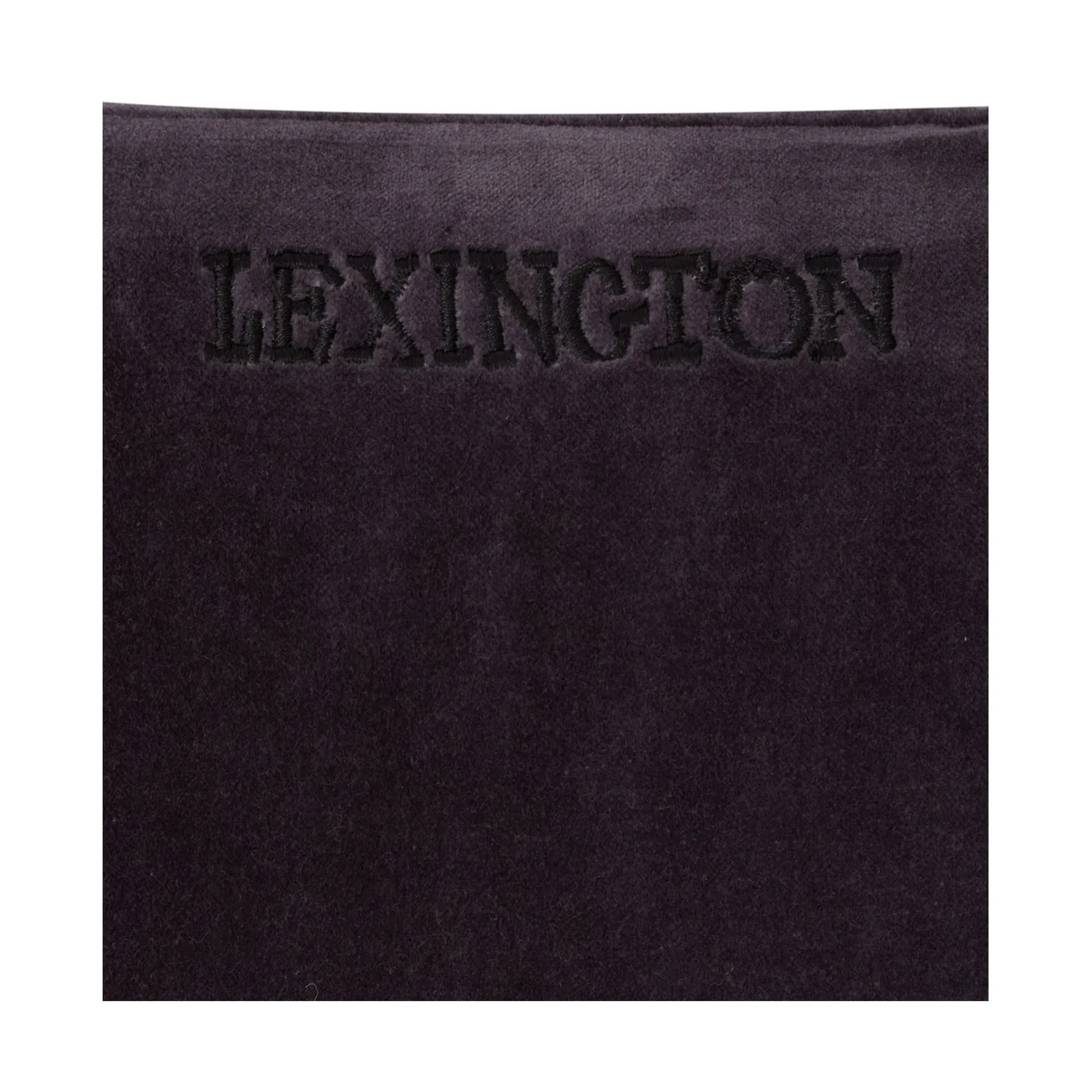 Patched Organic Cotton Velvet kuddfodral 50x50 cm, Dark gray-light beige Lexington