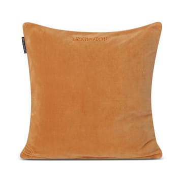 Patched Organic Cotton Velvet kuddfodral 50x50 cm - Mustard-light beige - Lexington