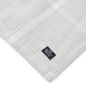 Pepita Check Cotton Linen tygservett 50x50 cm - White-light gray - Lexington