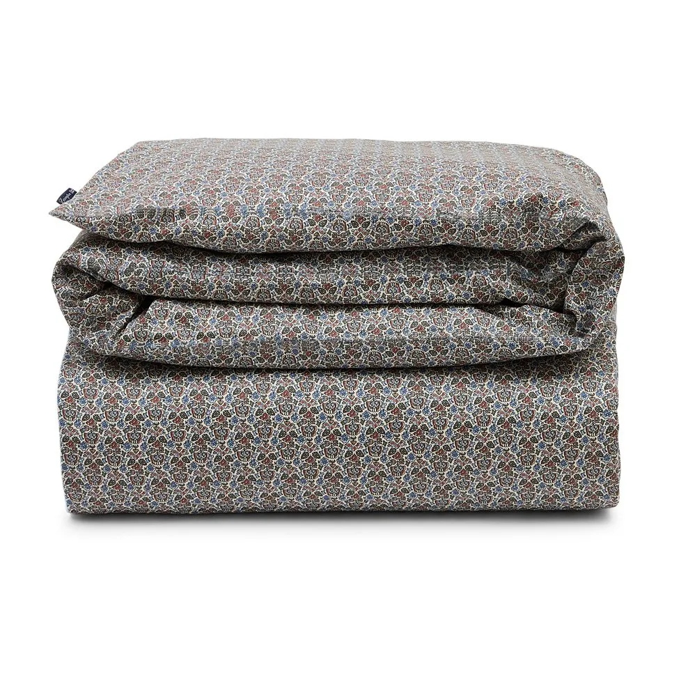 Printed flowers bomull påslakan 150x210 cm, Beige Multi Lexington