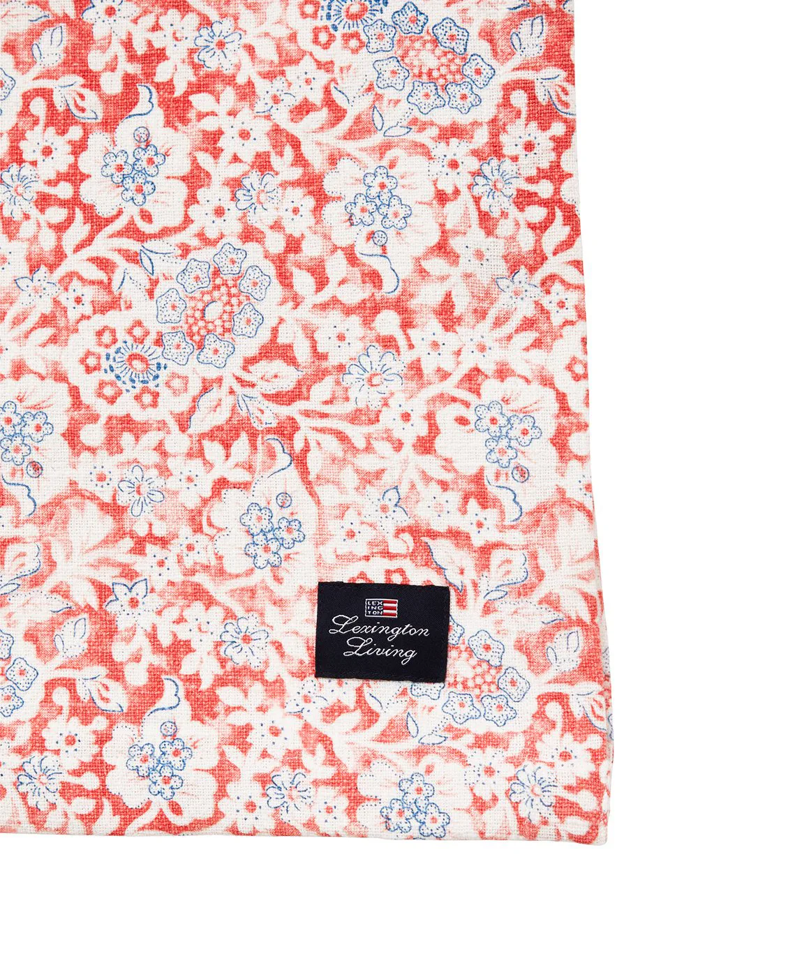 Printed Flowers Recycled Cotton bordsduk 150x250 cm, Coral Lexington