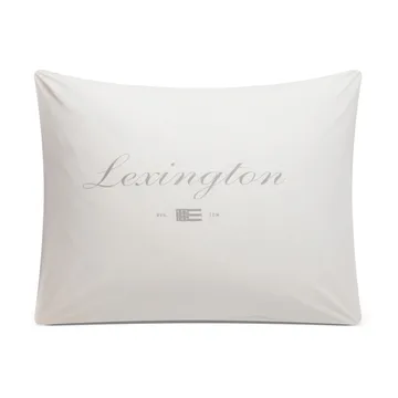 Printed Organic Cotton Poplin örngott 50x60 cm - Vit-grå - Lexington