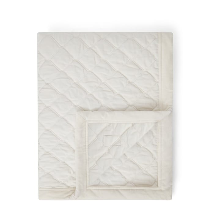 Quilted Organic Cotton Velvet överkast 160x240 cm, Snow white Lexington
