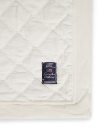 Quilted Organic Cotton Velvet överkast 160x240 cm - Snow white - Lexington