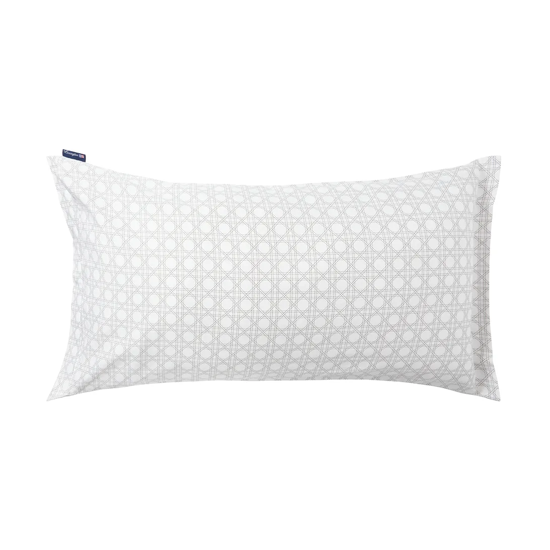 Rattan Printed örngott 50x90 cm, White Lexington