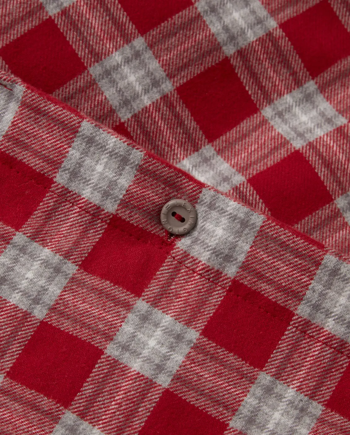 Red Checked Cotton Flannel bäddset, 50x60 cm, 150x210 cm Lexington