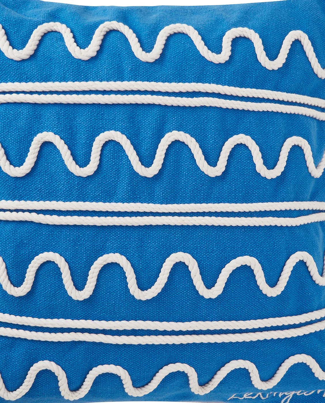Rope Wave Cotton Canvas kuddfodral 50x50 cm, Blue Lexington