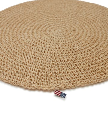 Round Recycled Paper Straw bordstablett Ø38 - Beige - Lexington