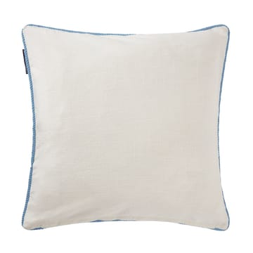 Sea Embroidered Recycled Cotton kuddfodral 50x50cm - White-blue - Lexington