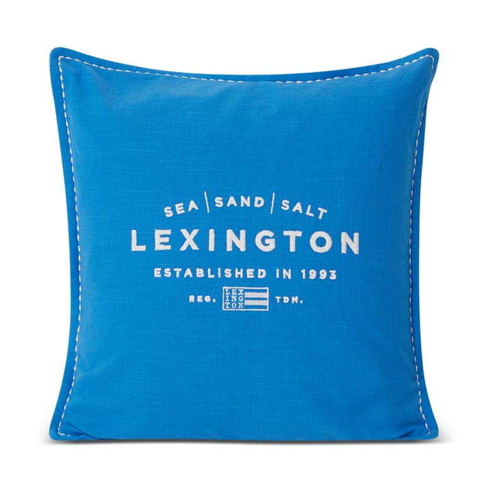 Sea Sand Salt Logo Embroidered kuddfodral 50x50 cm - Blå-vit - Lexington