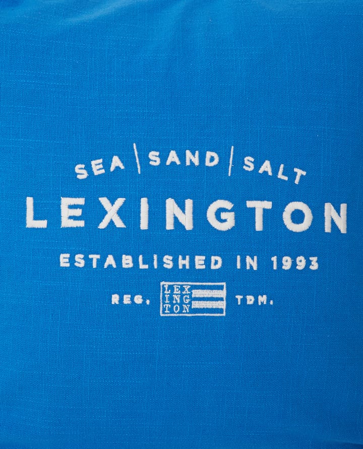 Sea Sand Salt Logo Embroidered kuddfodral 50x50 cm, Blå-vit Lexington