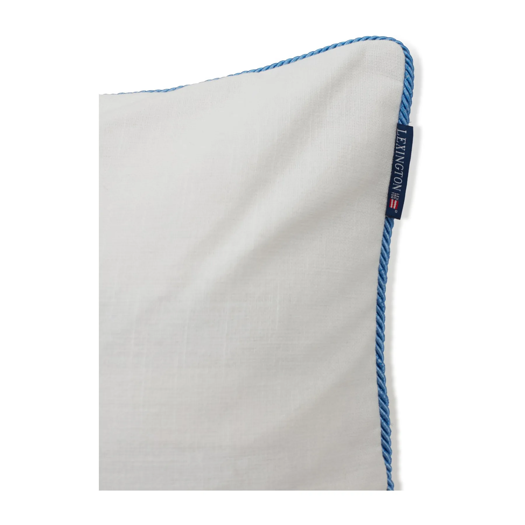 Seashell Cotton Canvas kuddfodral 50x50 cm, White-blue Lexington