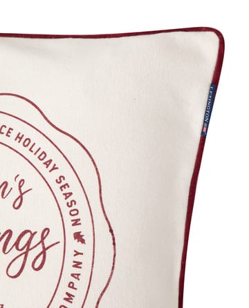 Seasons Greetings Cotton kuddfodral 50x50 cm - Off white-red - Lexington