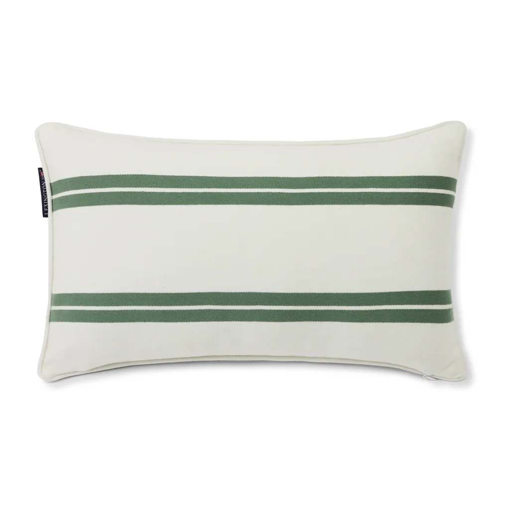 Side Striped kudde small 30x50 cm, White-green Lexington