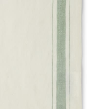 Side striped organic cotton servett 50x50 cm - White-green - Lexington
