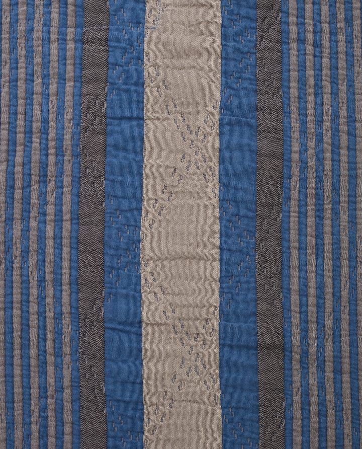 Side Striped Soft Quilted överkast 160x240 cm, Blue Lexington