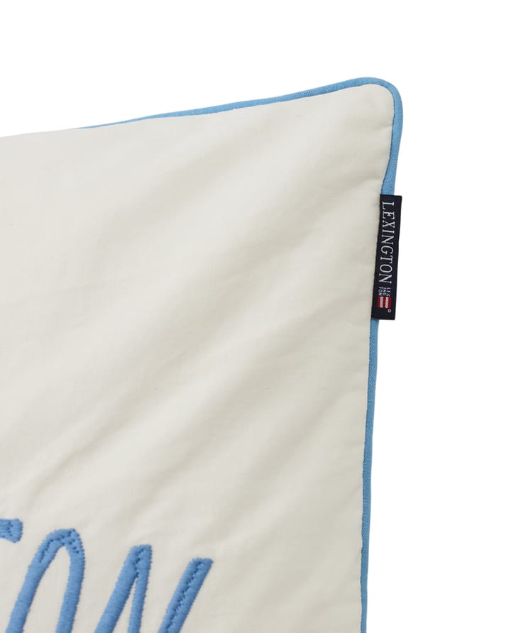 Since 1993 Organic Cotton kuddfodral 50x50 cm, White-blue Lexington