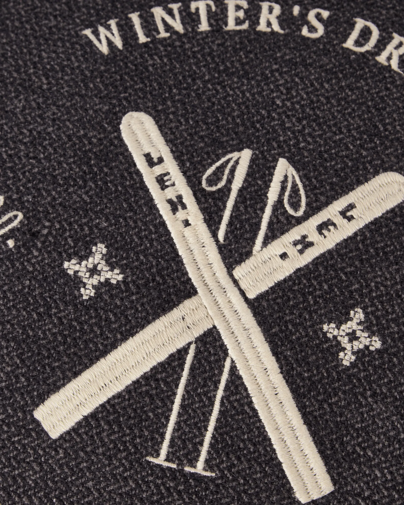Ski Club ekologisk bomull kuddfodral, Navy-Light beige, 50x50 cm Lexington