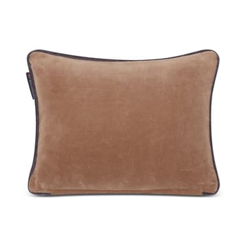 Ski Lodge Organic Cotton Velvet kudde 30x40 cm - Beige-dark gray - Lexington
