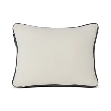 Snowmen Embroidered Cotton Velvet kudde 30x40 cm - Snow white-dark gray - Lexington