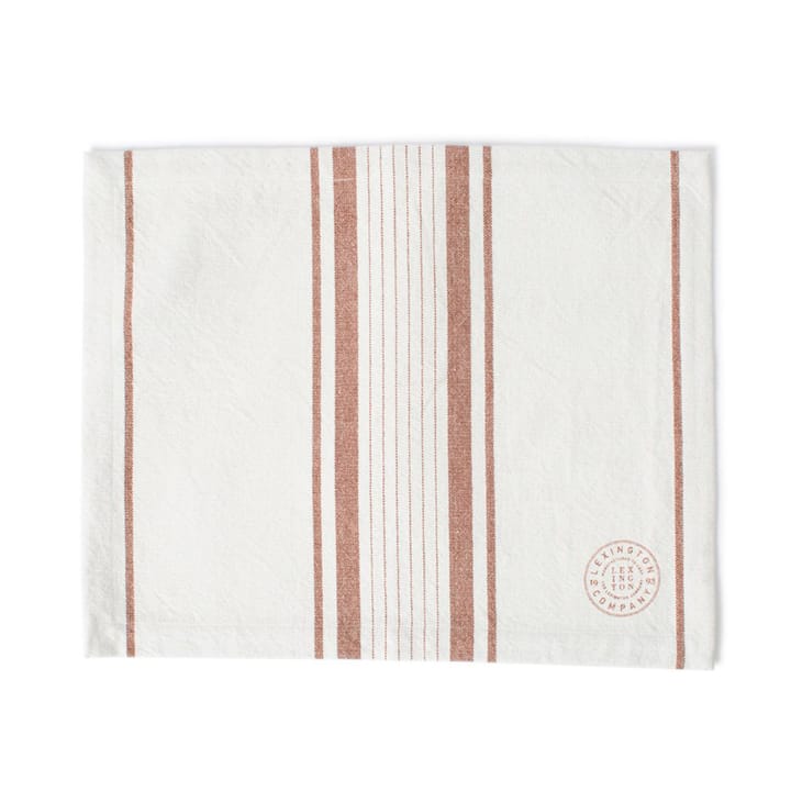 Striped Cotton Canvas bordstablett 40x50 cm - Off white-brun - Lexington