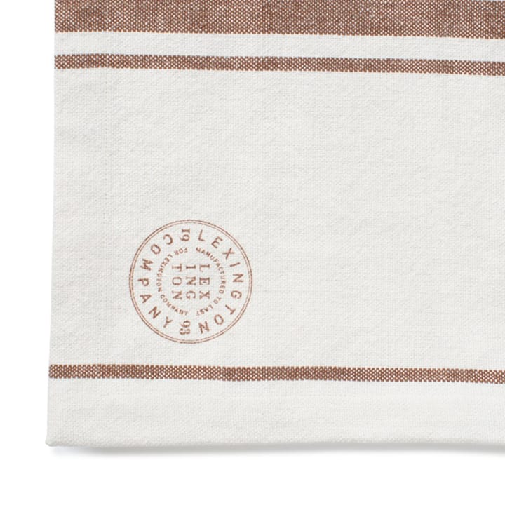 Striped Cotton Canvas löpare 50x250 cm - Off white-brun - Lexington