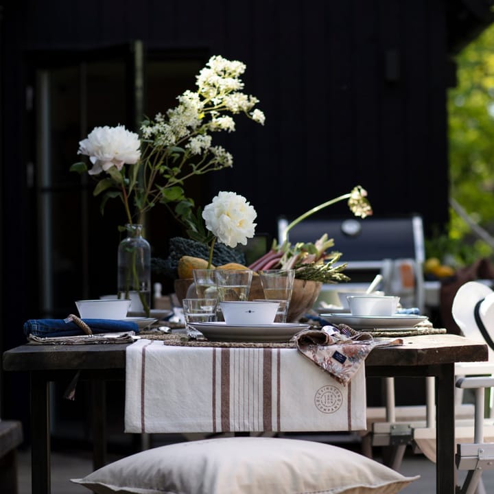 Striped Cotton Canvas löpare 50x250 cm - Off white-brun - Lexington