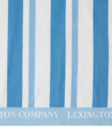 Striped Cotton Terry strandhandduk 100x180 cm - Blue - Lexington