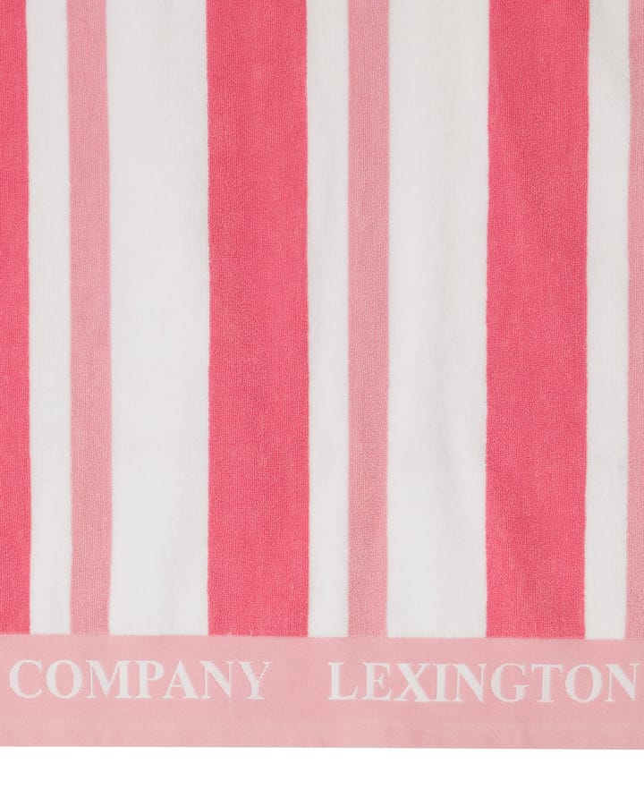 Striped Cotton Terry strandhandduk 100x180 cm, Cerise Lexington
