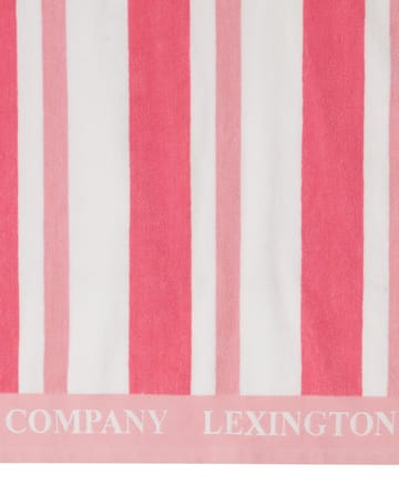 Striped Cotton Terry strandhandduk 100x180 cm - Cerise - Lexington