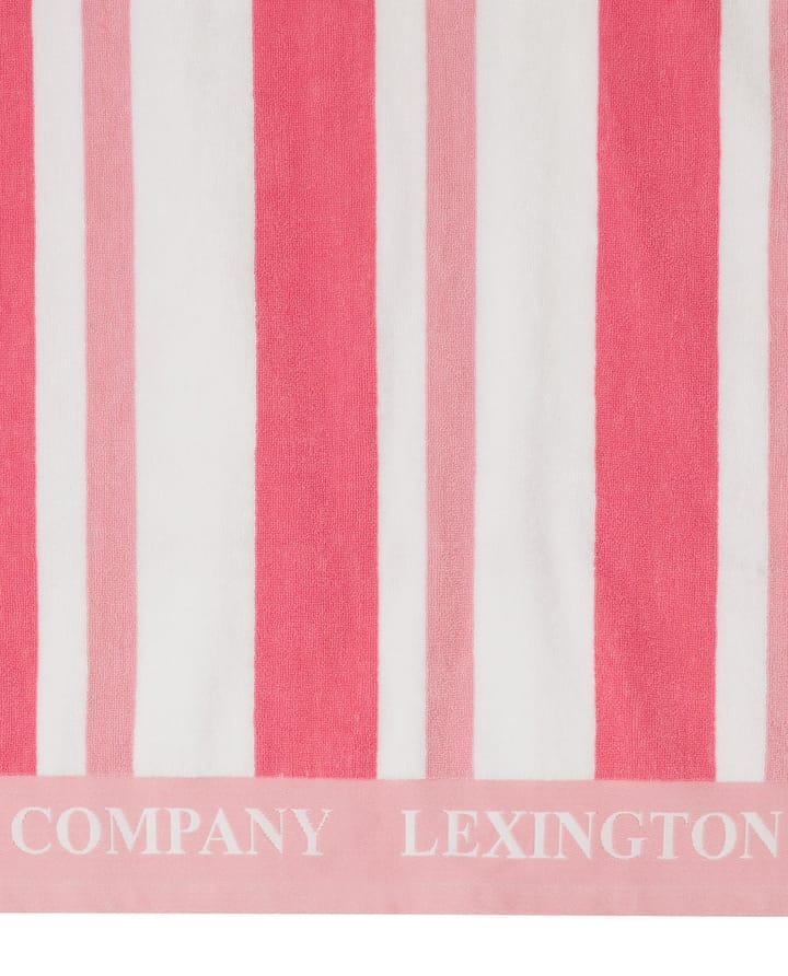 Striped Cotton Terry strandhandduk 100x180 cm - Cerise - Lexington