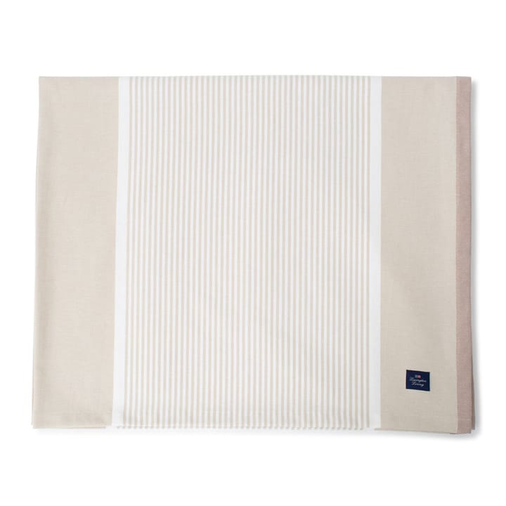 Striped Cotton Twill duk 150x250 cm - Ljusbeige-multi - Lexington