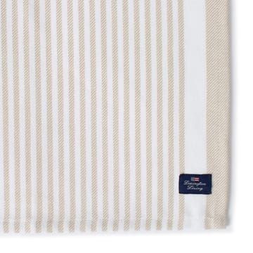 Striped Cotton Twill servett 50x50 cm - Ljusbeige-vit - Lexington