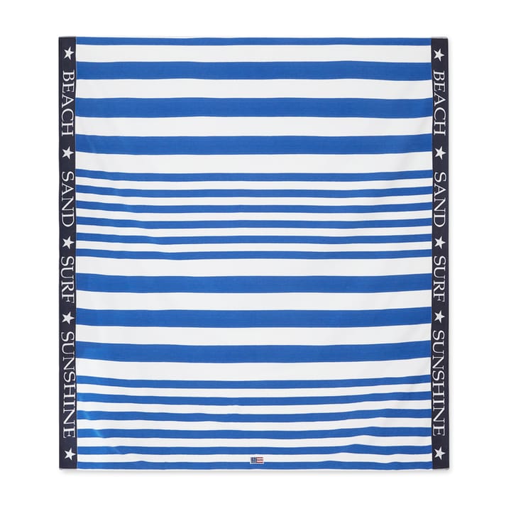 Striped Family strandhandduk 200x180 cm - Blå-vit - Lexington