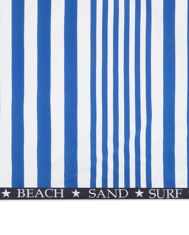 Striped Family strandhandduk 200x180 cm - Blå-vit - Lexington