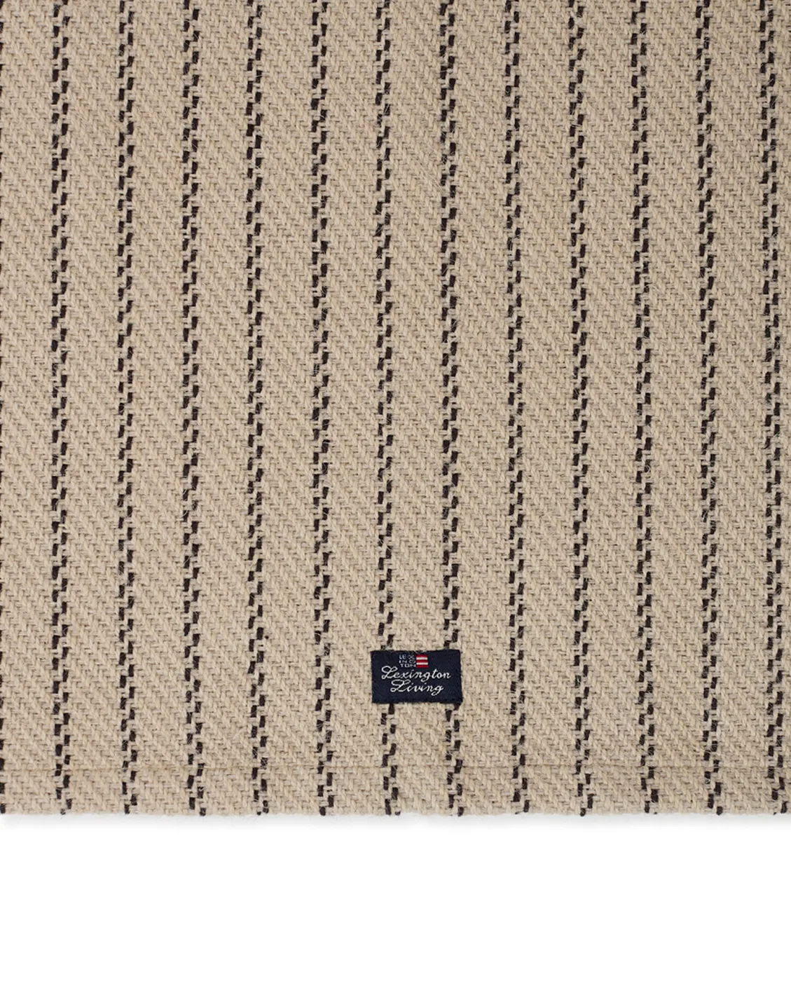 Striped Jute Cotton bordstablett 40x50 cm, Beige-dark gray Lexington