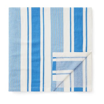 Striped Linen Cotton duk 150x250 cm - Blå-vit - Lexington