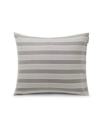 Striped Lyocell Cotton örngott 50x60 cm - Gray-white - Lexington
