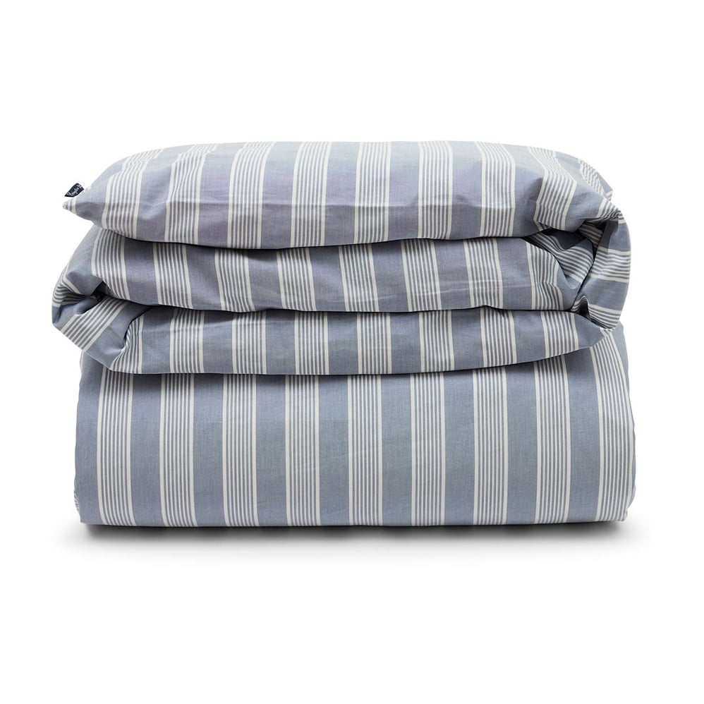 Lexington Striped Lyocell Cotton påslakan 150x210 cm Blue-white