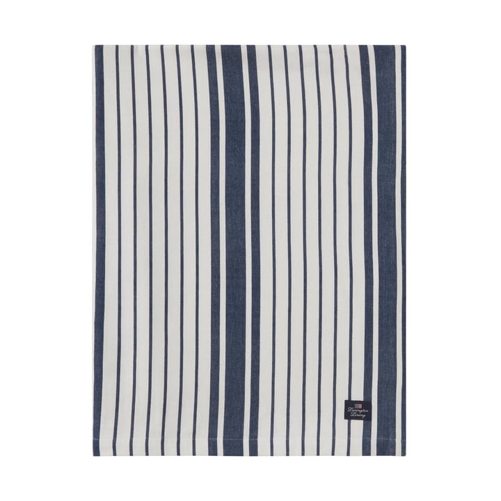 Striped Organic Cotton bordsduk 150x250 cm - Navy - Lexington