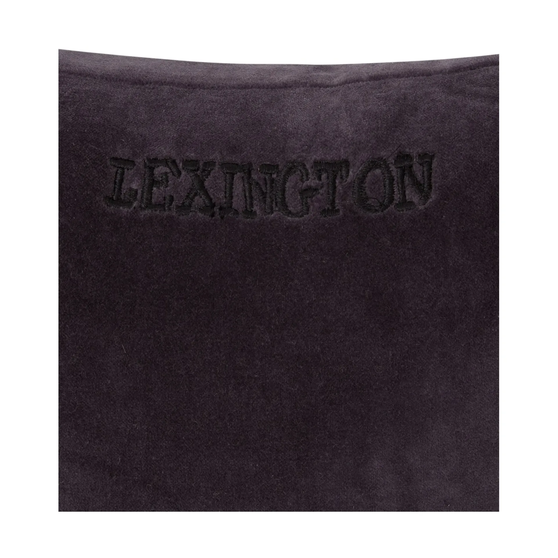 Striped Organic Cotton Velvet kudde 30x40 cm, Dark gray-light beige Lexington