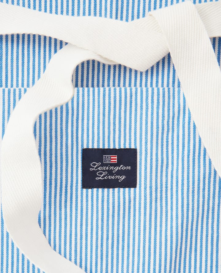 Striped Oxford BBQ förkläde 85x80 cm - Blå-vit - Lexington