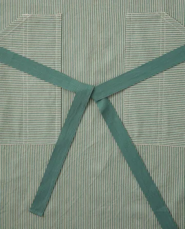 Striped Oxford förkläde - Grön-vit - Lexington