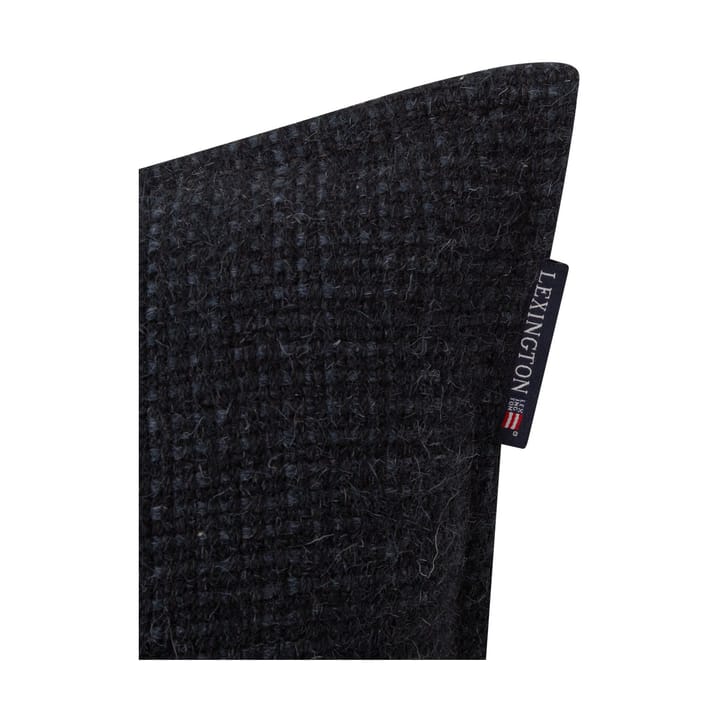 Structured Wool Cotton mix kuddfodral 50x50 cm - Dark gray - Lexington