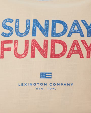 Sunday Funday Printed kuddfodral 50x50 cm - Beige-blå-rosa - Lexington