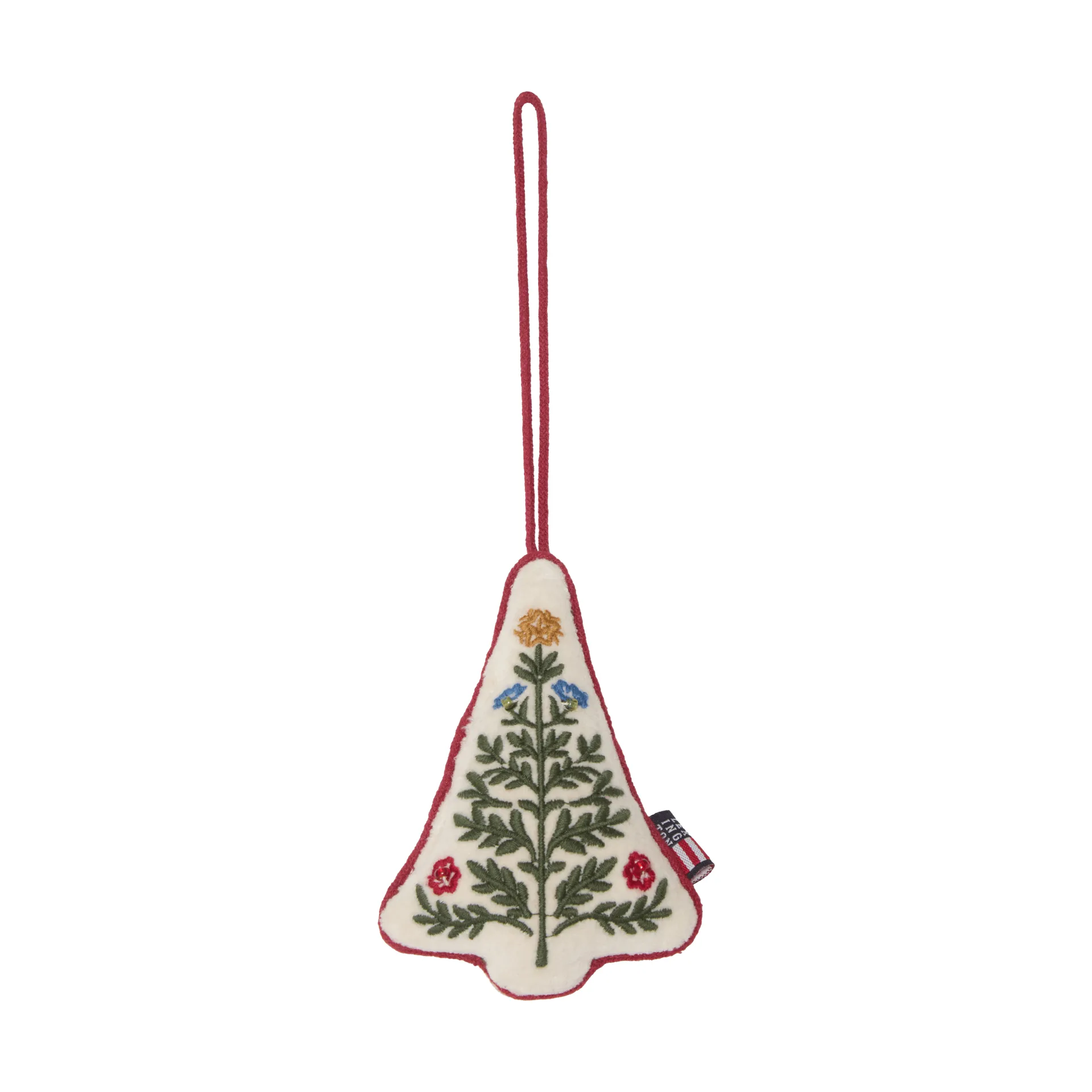 Tree ekologisk sammetsbomull julhänge, Multi, 9x13x3 cm Lexington