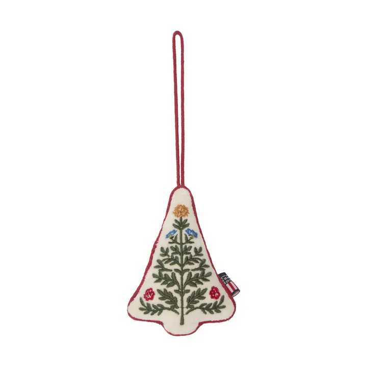 Tree ekologisk sammetsbomull julhänge - Multi, 9x13x3 cm - Lexington